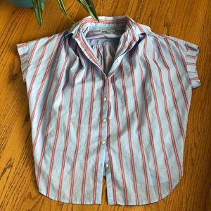 Madewell Atwater Striped Central Short Sleeve BD